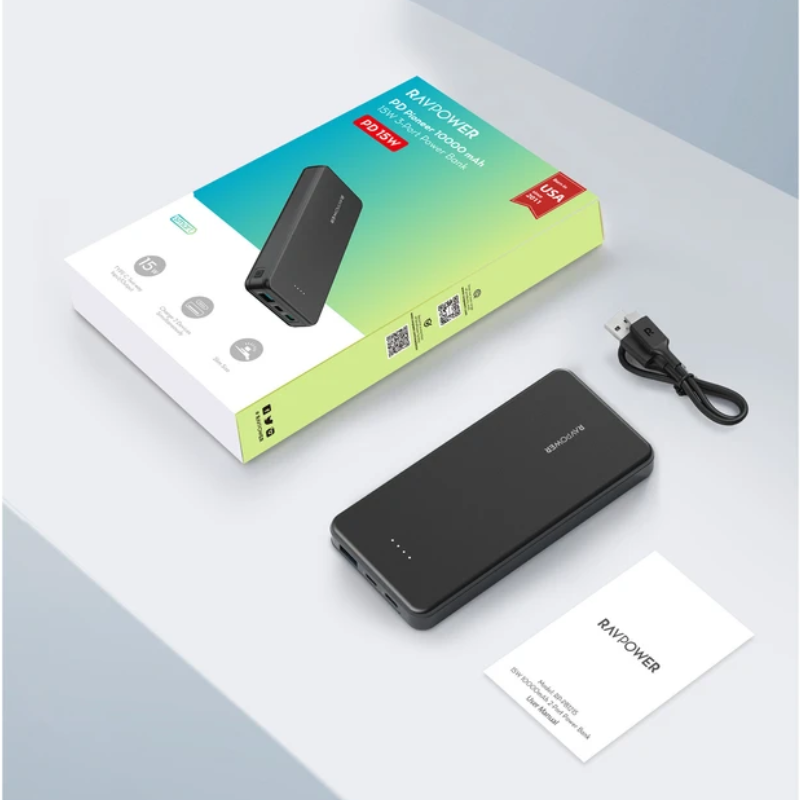 Ravpower PD pioneer 10000mAh 15W 3-Port Power Bank RP-PB1215